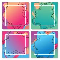 Set of Abstract liquid shape Fluid design, Abstract Modern Graphic vector