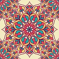 Mandala Round Ornament Seamless Pattern vector