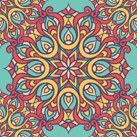 Mandala Round Ornament Seamless Pattern vector