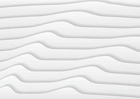 Abstract white wave background with papercut style vector