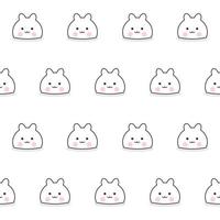 Seamless pattern with doodle kawaii vector