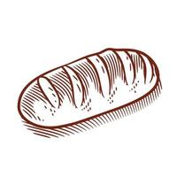 dibujado a mano pan y panadería vector ilustración línea arte