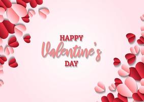 Happy valentine's day heart frame background vector