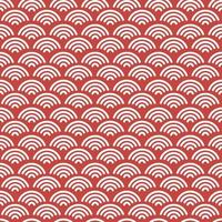 red japanese wave seamless pattern vector