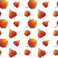 hand drawn autumn leaves seamless pattern vector