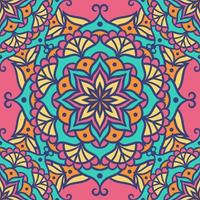 Mandala Round Ornament Seamless Pattern vector