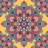 Mandala Round Ornament Seamless Pattern vector