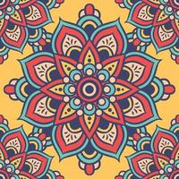 Mandala Round Ornament Seamless Pattern vector