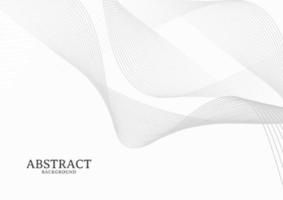 Abstract white and grey wave line design element vector