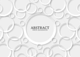 Abstract white and grey circle background texture vector