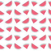 Watermelon seamless pattern background design vector