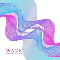 abstract colorful wavy line flowing background vector