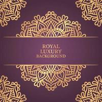 Royal luxury mandala background with golden arabesque vector