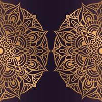 Luxury mandala background With Golden Arabesque vector