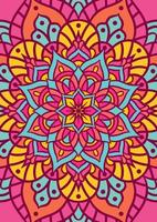 Ethnic Mandala Round Ornament Pattern With Colorful vector