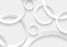 Abstract white and grey circle background texture vector