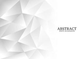 Abstract modern white and grey chaotic polygonal background vector