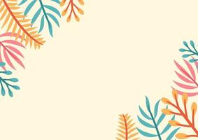 Modern tropical leaves background design vector