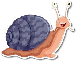A snail animal cartoon sticker vector