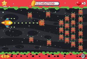 Aarcade pixel space game interface vector