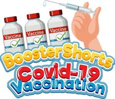 Booster shorts covid 19 vaccine logo vector