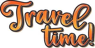 Travel Time typography design vector