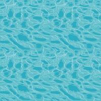 Seamless pattern with blue water surface. Swimming pool ripples background for summer banner. Flat vector illustration.