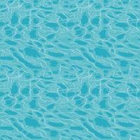 Seamless pattern with blue water surface. Swimming pool ripples background for summer banner. Flat vector illustration.