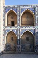 Elements of ancient architecture of Central Asia. Arch and gates of the ancient Asian traditional ornament. photo