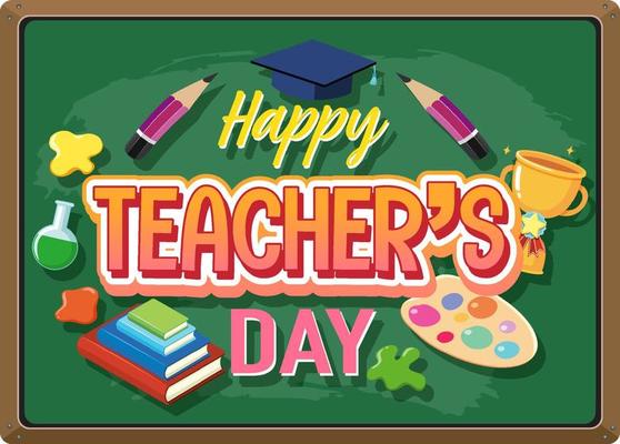 Happy Teacher's Day board banner