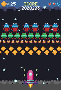 Space game user interface template vector