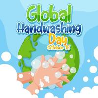 Global Handwashing Day banner design vector