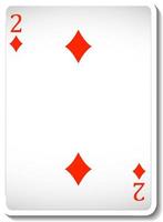 Ace of Diamonds Playing Card Isolated vector