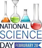 diseño del cartel del día nacional de la ciencia vector