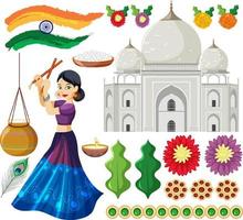 Set of Indian elements vector