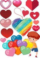 Valentine theme with many hearts vector