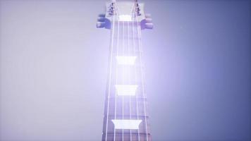 guitarra elétrica em fundo azul