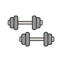 Dumbbells color icon. Barbells. Fitness equipment. Isolated vector illustration