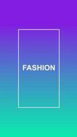 Fashion social media story duotone template. Gradient blue advertising web banner with text, promotion content layout. Modern vibrant mobile app design. Blending turquoise color with frame mockup vector