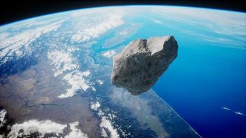 Dangerous asteroid approaching planet Earth video