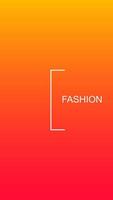 Fashion social media story duotone template. Gradient coral advertising web banner with text, promotion content layout. Modern vibrant mobile app design. Blending orange color with lettering mockup vector