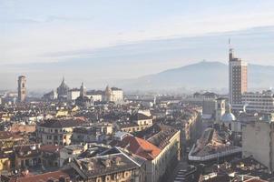 City of Turin Torino skyline panorama birdeye seen from above photo