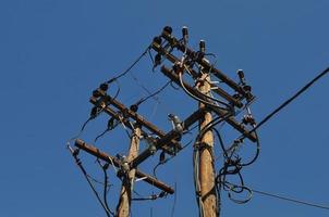 overhead power line photo