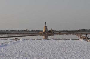 Saline Salt flats in Marsala photo