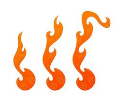 fire flames set, illustration of fire flame, set Illustration of fire, burning vector