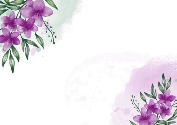 watercolor flower background template