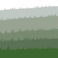 Set of spring green grass horizontal borders. Green grass collection on white background. Flat vector hand drawn illustration.