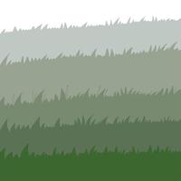 Set of spring green grass horizontal borders. Green grass collection on white background. Flat vector hand drawn illustration.