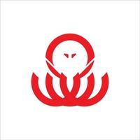 red logo abstract desgin background vector