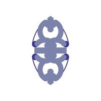 logotipo azul abstracto moda c fondo vector